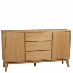 Angebote 🎉 Teilmassives Retro Sideboard In Eiche - Adunia ✨