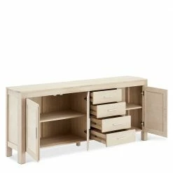 Beste Bewertungen von ❤️ Teilmassives Sideboard In Weiß Geölt - Inviama ⭐ -Reanna Shop teilmassives sideboard in weiss geoelt aus eiche mdf 194x82x42 inviama 02