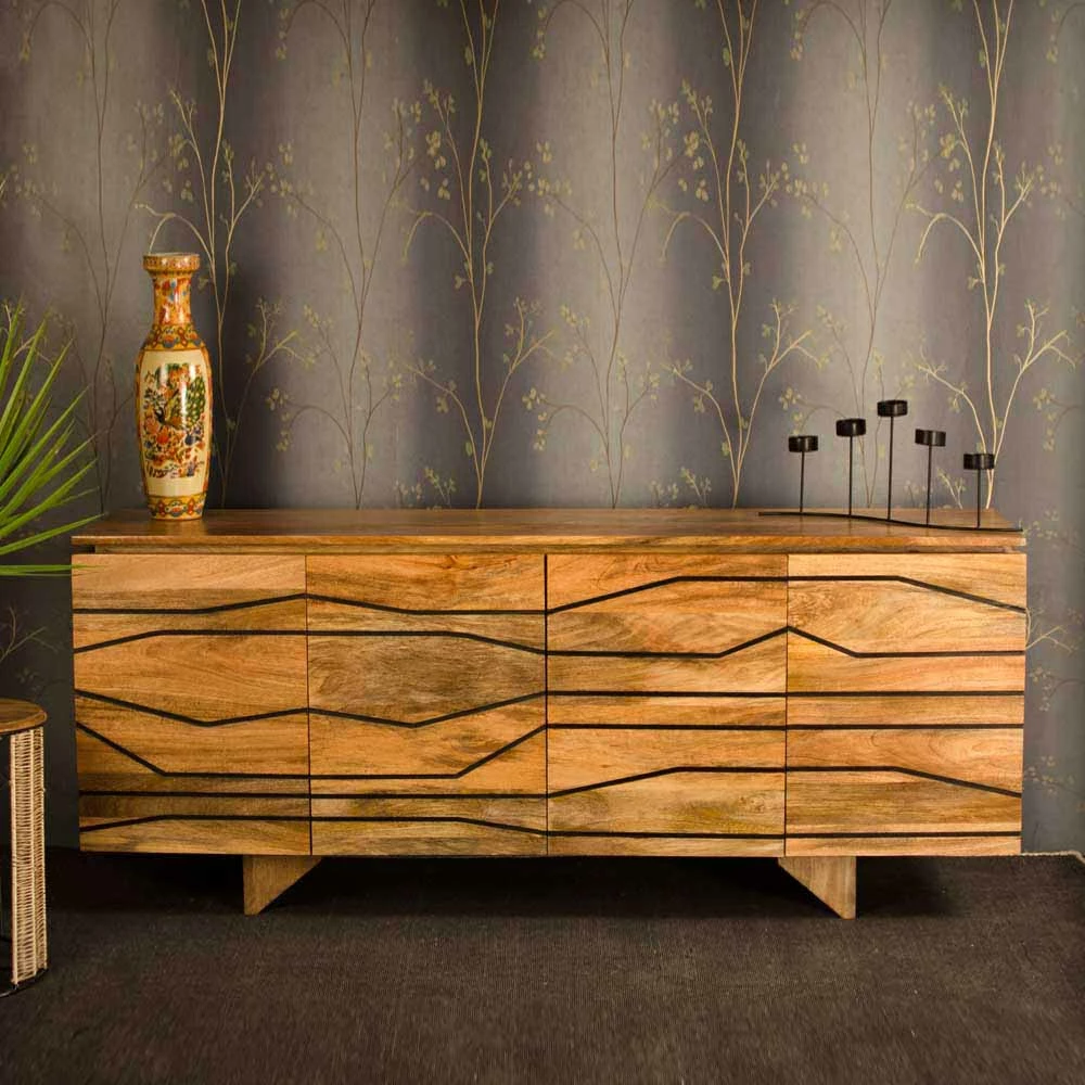 Auslauf 👏 Türen-Sideboard Mit Toller Rillendesign Front Kentura Aus Mango Massivholz 🤩 2 Auslauf 👏 Türen-Sideboard Mit Toller Rillendesign Front Kentura Aus Mango Massivholz 🤩 – Bild 2