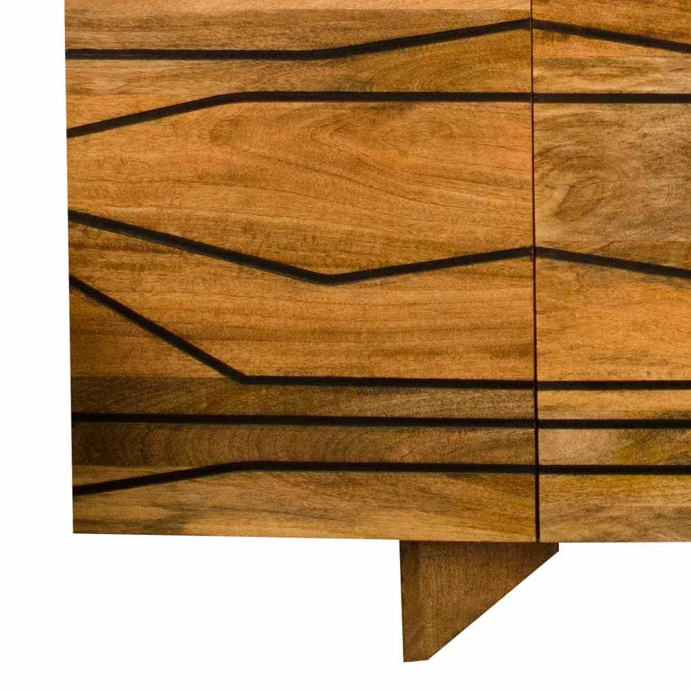 Auslauf 👏 Türen-Sideboard Mit Toller Rillendesign Front Kentura Aus Mango Massivholz 🤩 3 Auslauf 👏 Türen-Sideboard Mit Toller Rillendesign Front Kentura Aus Mango Massivholz 🤩 – Bild 3