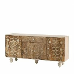 Blitzangebot 💯 Vintage Landhaus Design Sideboard In White Wash - Zinova 👍