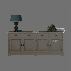 Besorgen 🎉 Vintage-Sideboard Helsing In Weiß 😉 -Reanna Shop vintage sideboard in weiss aus mahagoni massivholz helsing be