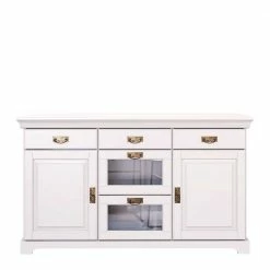 Coupon 💯 Weiße Landhaus Kommode Aus Holz Mit Glas - Akbelev 💯 -Reanna Shop weisse landhaus kommode aus holz mit glas 2 tueren 5 schubladen akbelev 02