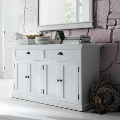 Auslauf 🌟 Weißes Esszimmer Sideboard Venzeno Aus Mahagoni Teilmassiv 🤩 -Reanna Shop weisses esszimmer sideboard aus mahagoni teilmassiv venzeno 02