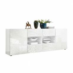 Großhandel ✔️ Weißes Hochglanz Sideboard 241 Cm Breit - Vascaub 🔥