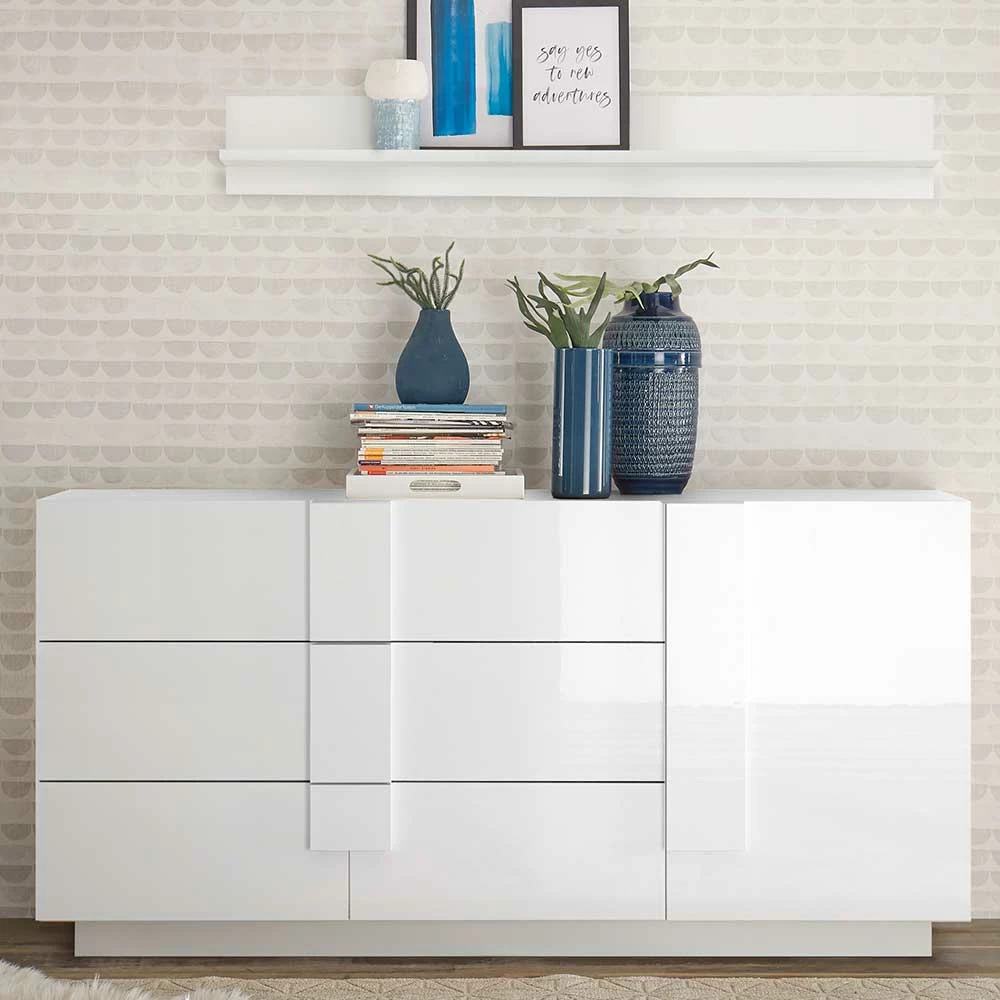 Großhandel 💯 Weißes Hochglanz Sideboard Mit Tür - Kerym 👍 2 Großhandel 💯 Weißes Hochglanz Sideboard Mit Tür - Kerym 👍 – Bild 2