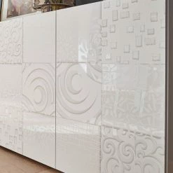 Neu 😀 Weißes Hochglanz Türen-Sideboard Bedruckt - Vascaub 🧨 -Reanna Shop weisses hochglanz tueren sideboard bedruckt mit 181 cm breite vascaub 03