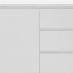 Coupon ✔️ Weißes Sideboard 150cm Mit Haarnadel Beinen - Donny 👏 -Reanna Shop weisses sideboard 150cm mit haarnadel beinen kurz in gold aus metall donny 04