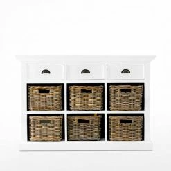 Angebote 👏 Weißes Sideboard Venzeno Im Landhausstil ✨ 8 Angebote 👏 Weißes Sideboard Venzeno Im Landhausstil ✨ -Reanna Shop weisses sideboard im landhausstil mit flechtkoerben venzeno 02