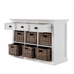 Angebote 👏 Weißes Sideboard Venzeno Im Landhausstil ✨ 10 Angebote 👏 Weißes Sideboard Venzeno Im Landhausstil ✨ -Reanna Shop weisses sideboard im landhausstil mit flechtkoerben venzeno 04