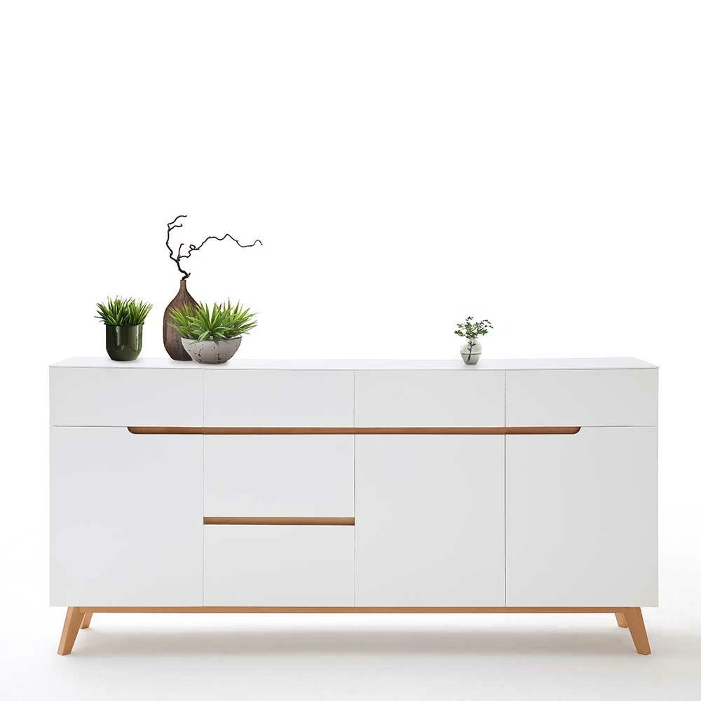 Brandneu 😀 Weißes Sideboard Maiky Mit Griffmulden 🥰 2 Brandneu 😀 Weißes Sideboard Maiky Mit Griffmulden 🥰 – Bild 2