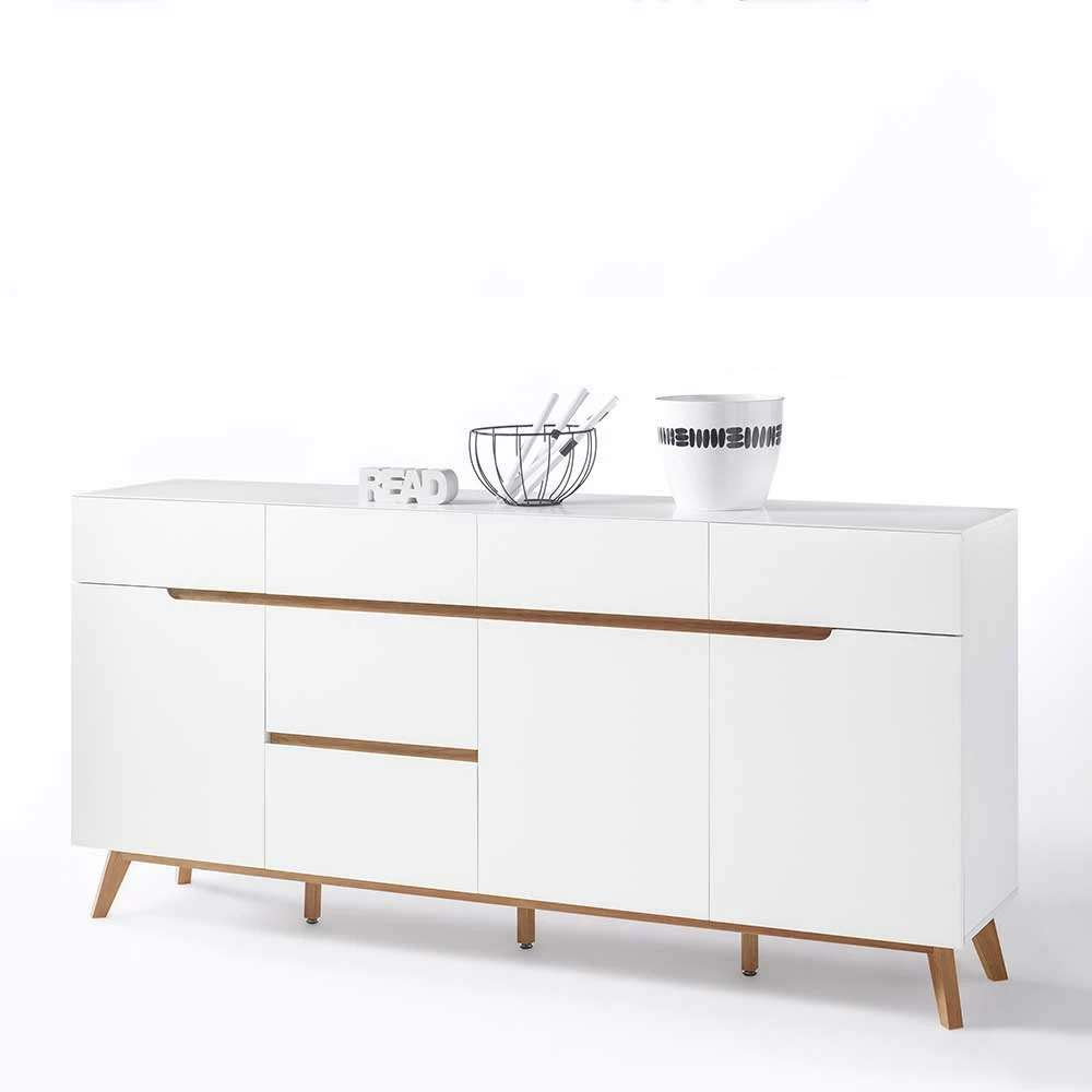 Brandneu 😀 Weißes Sideboard Maiky Mit Griffmulden 🥰 3 Brandneu 😀 Weißes Sideboard Maiky Mit Griffmulden 🥰 – Bild 3
