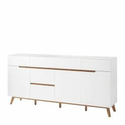 Brandneu 😀 Weißes Sideboard Maiky Mit Griffmulden 🥰