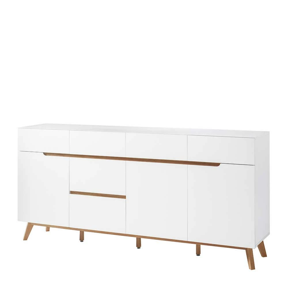 Brandneu 😀 Weißes Sideboard Maiky Mit Griffmulden 🥰 1 Brandneu 😀 Weißes Sideboard Maiky Mit Griffmulden 🥰