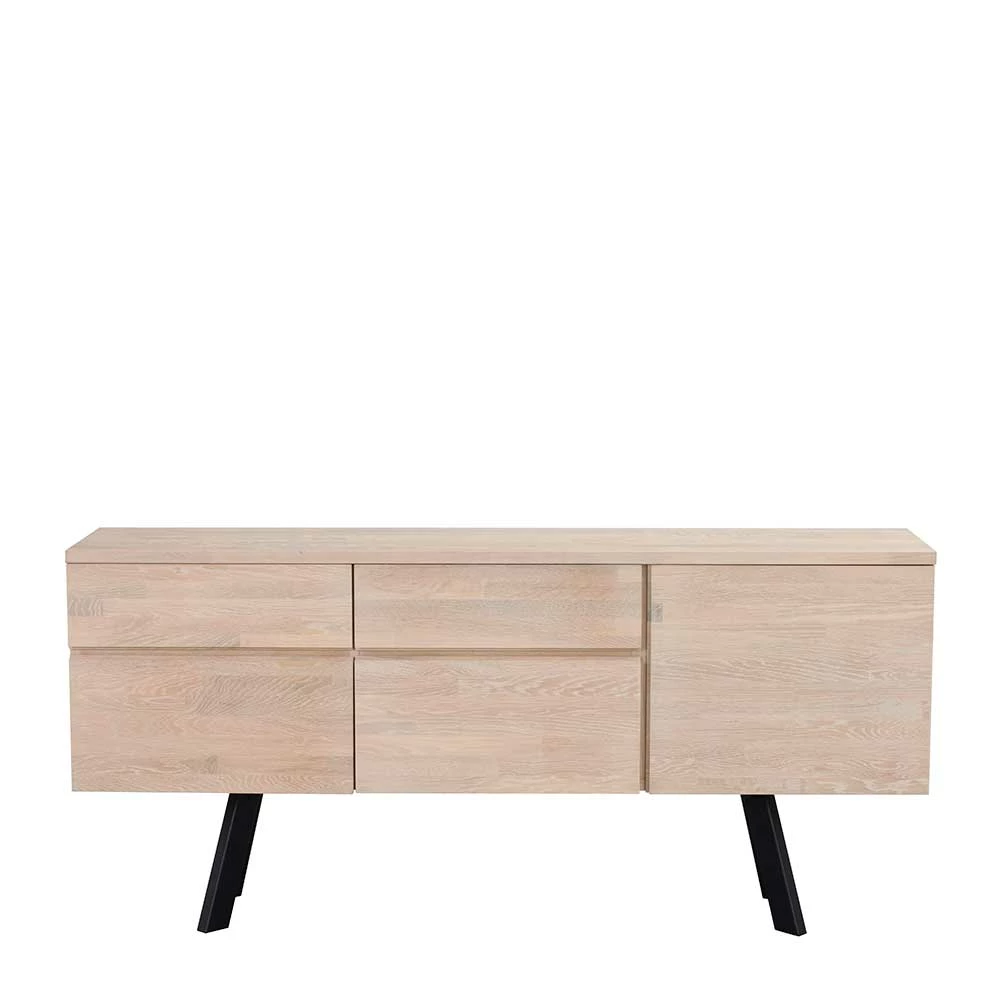 Coupon 🔔 White Wash Sideboard Aus Eiche Massiv Pulva Mit Stahl Schwarz ⭐ 2 Coupon 🔔 White Wash Sideboard Aus Eiche Massiv Pulva Mit Stahl Schwarz ⭐ – Bild 2