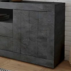 Bester Verkauf 🎉 Wohnraum Sideboard Im Modernen Design - Thivios ⭐ -Reanna Shop wohnraum sideboard im modernen design in dunkelgrau dekor thivios 02