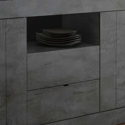 Bester Verkauf 🎉 Wohnraum Sideboard Im Modernen Design - Thivios ⭐ -Reanna Shop wohnraum sideboard im modernen design in dunkelgrau dekor thivios 03