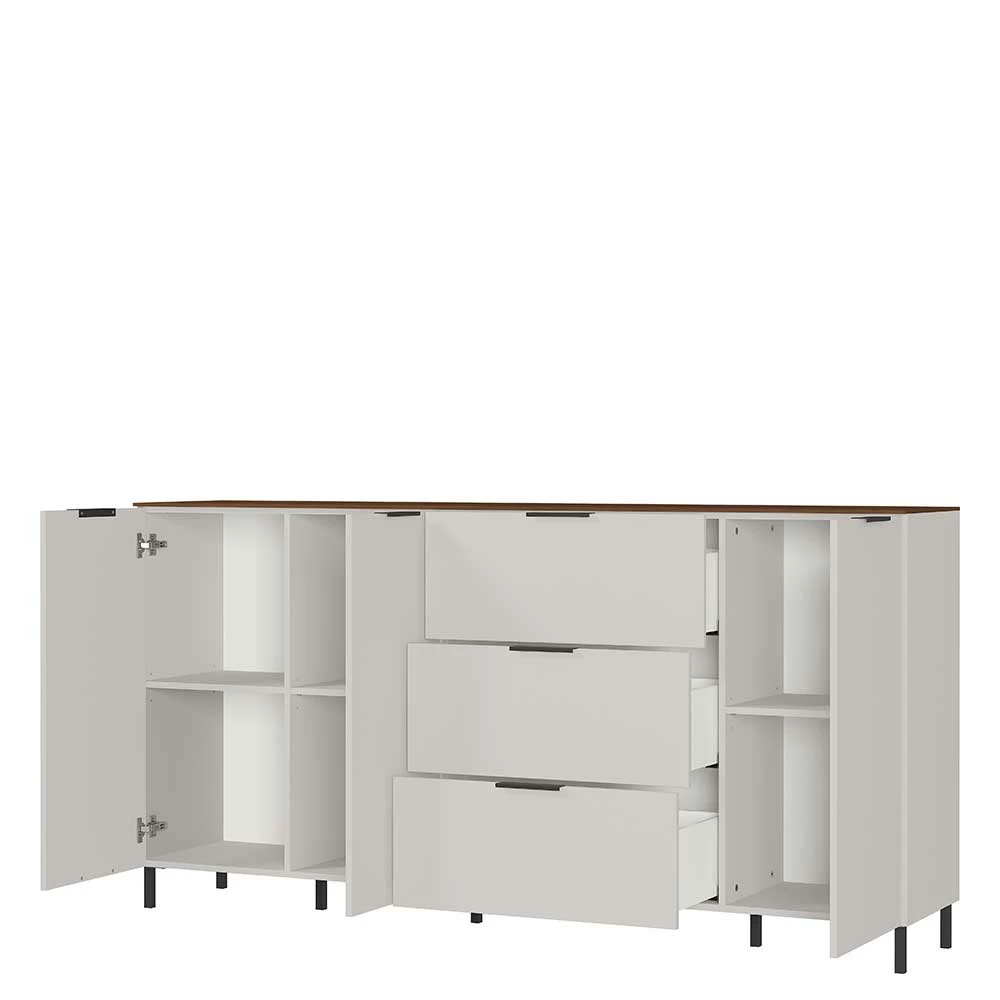 Neu 😀 Wohnzimmer Kommode In Hellgrau & Nussbaum - Anlogian 🛒 5 Neu 😀 Wohnzimmer Kommode In Hellgrau & Nussbaum - Anlogian 🛒 – Bild 5