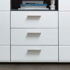 Am billigsten 👍 Wohnzimmer Sideboard Loesia In Weiß 😀 -Reanna Shop wohnzimmer sideboard in weiss und grau loesia 03