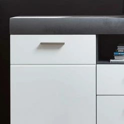 Am billigsten 👍 Wohnzimmer Sideboard Loesia In Weiß 😀 -Reanna Shop wohnzimmer sideboard in weiss und grau loesia 04
