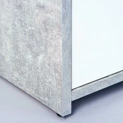 Am billigsten 😀 Wohnzimmer Sideboard Poesenna In Weiß ✔️ -Reanna Shop wohnzimmer sideboard weiss grau beton optik poesenna 04