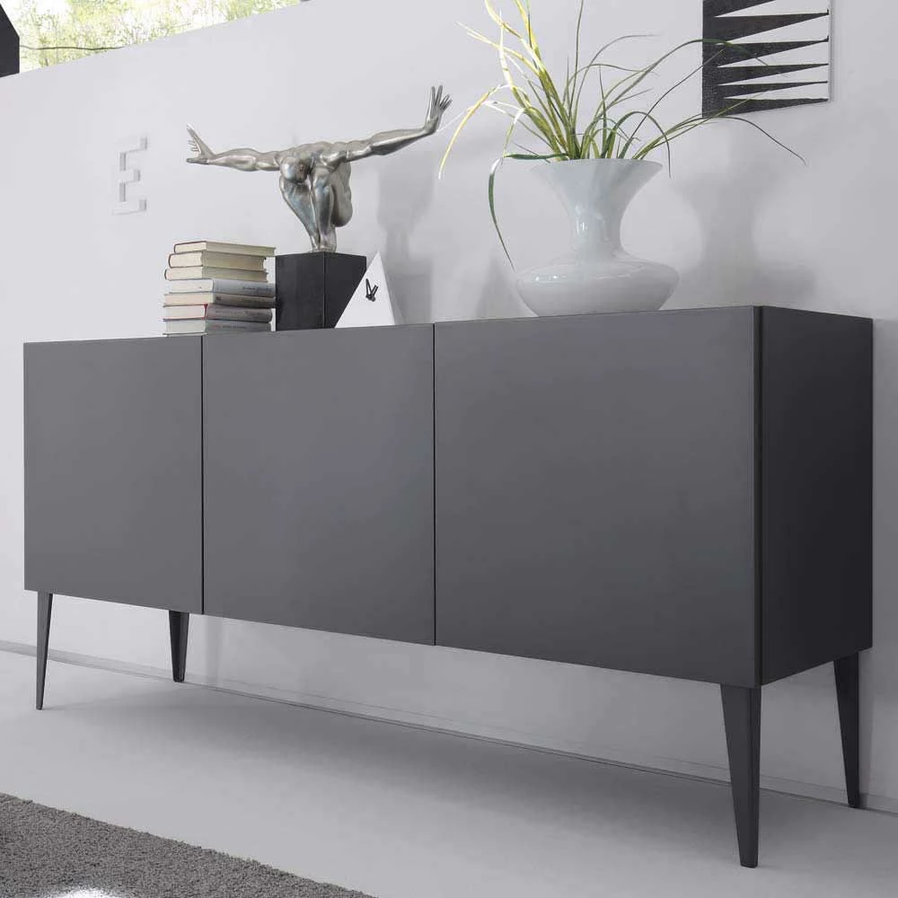 Billig 💯 Zeitloses Türen-Sideboard In Anthrazit - Zialko 🔔 2 Billig 💯 Zeitloses Türen-Sideboard In Anthrazit - Zialko 🔔 – Bild 2