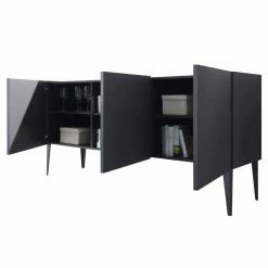 Billig 💯 Zeitloses Türen-Sideboard In Anthrazit - Zialko 🔔 8 Billig 💯 Zeitloses Türen-Sideboard In Anthrazit - Zialko 🔔 -Reanna Shop zeitloses tueren sideboard in anthrazit mit 184 cm breite zialko 02