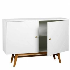 Aktion ❤️ Zweifarbige Kommode Mit Doppeltür - Invesia 👍 -Reanna Shop zweifarbige kommode mit doppeltuer in weiss eiche natur invesia 03