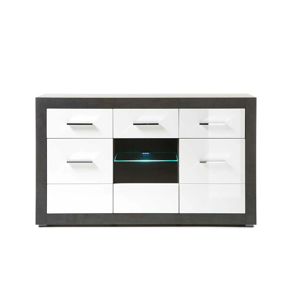 Billig 🎁 Zweifarbiges Design-Sideboard 97cm Hoch - Istensa ❤️ 3 Billig 🎁 Zweifarbiges Design-Sideboard 97cm Hoch - Istensa ❤️ – Bild 3