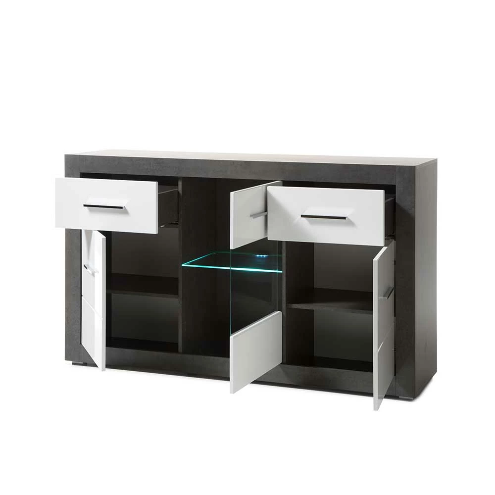 Billig 🎁 Zweifarbiges Design-Sideboard 97cm Hoch - Istensa ❤️ 4 Billig 🎁 Zweifarbiges Design-Sideboard 97cm Hoch - Istensa ❤️ – Bild 4