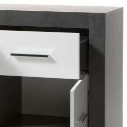 Billig 🎁 Zweifarbiges Design-Sideboard 97cm Hoch - Istensa ❤️ 11 Billig 🎁 Zweifarbiges Design-Sideboard 97cm Hoch - Istensa ❤️ -Reanna Shop zweifarbiges design sideboard 97cm hoch in weiss hochglanz dunkelgrau istensa 05