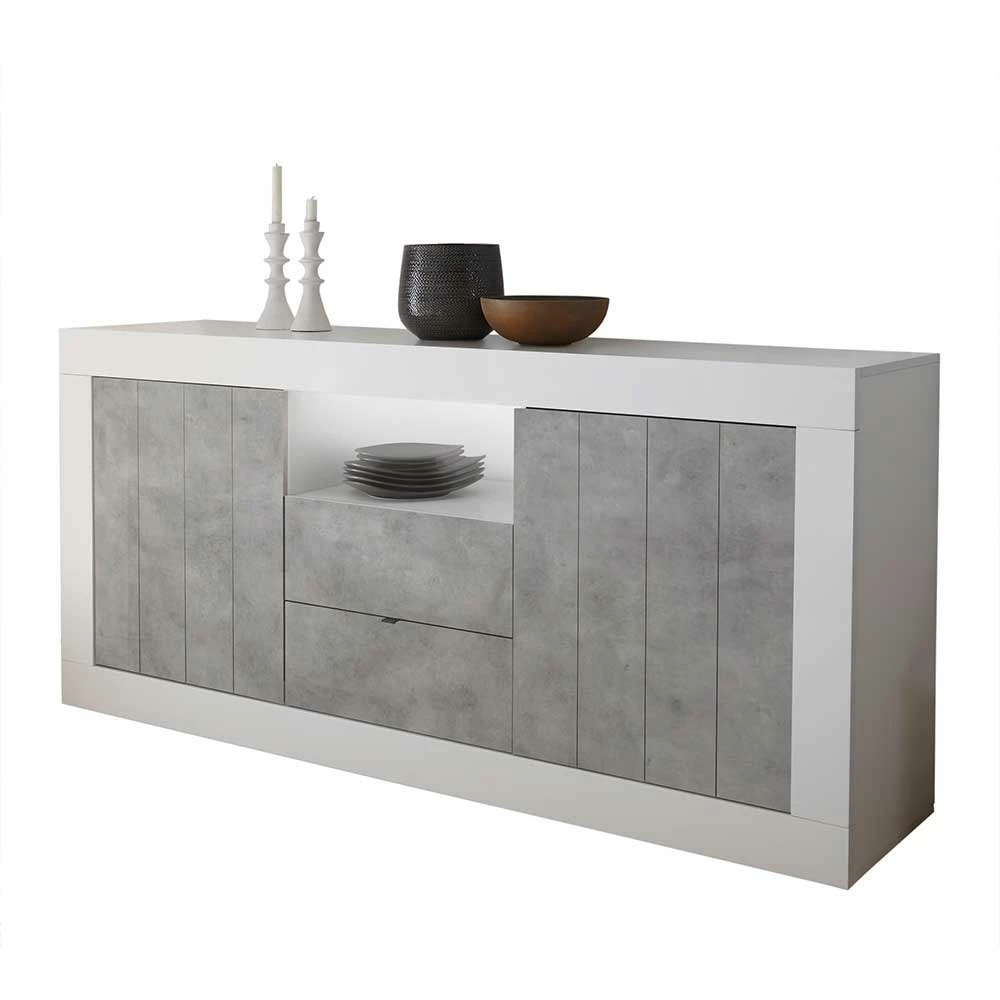 Besorgen 🥰 Zweifarbiges Sideboard Mit Offenem Fach - Niris 👍 1 Besorgen 🥰 Zweifarbiges Sideboard Mit Offenem Fach - Niris 👍